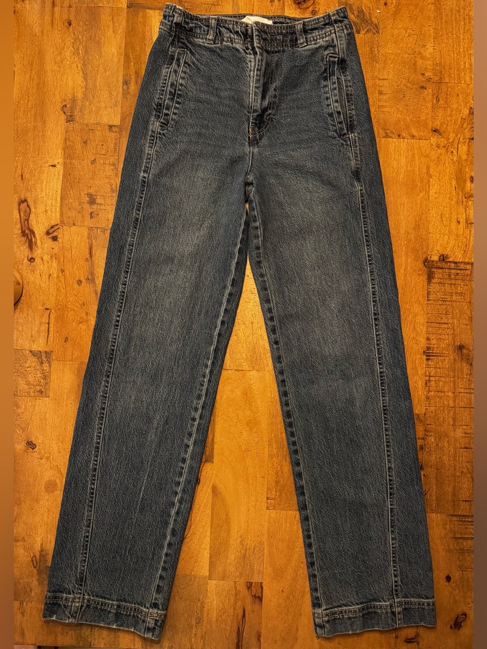 HABITUAL High Rise Wide Leg Cinch Back Jeans Medium Wash Size 0 25